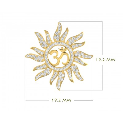 Diamond Aum Pendant in Gold